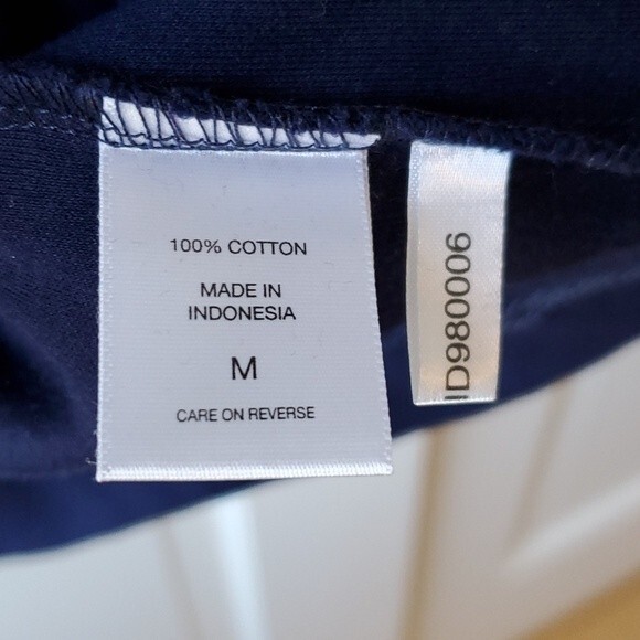 NY & COMPANY BLUE COTTON KNIT SHIFT DRESS SIZE MEDIUM POCKETS - Picture 8 of 10